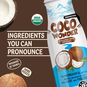 Bebida de leche de coco con almendra | 280ml (paquete de 24), sin OGM, sin azúcar añadido, proveedor mayorista, muestra gratis, OEM ODM - Product Image 5