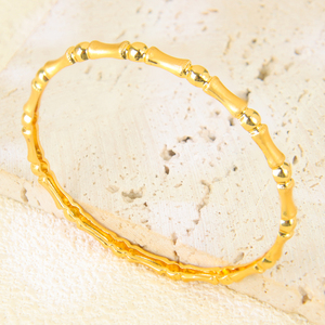 New Elegant Designer Gold Stackable <b>Bangles</b> 21k Gold Plated Waterproof Lady Jewelry <b>Bangles</b> for Party - Product Image 2