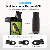 Objectif zoom monoculaire 32X pour téléphone portable, télescope, objectif téléobjectif, caméra HD, clip pour photographie en extérieur