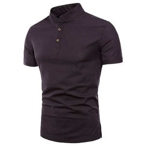 Vêtements de sport unisexes, polos de couleur unie, vêtements de sport respirants, col montant, collection été, vente en gros de polos pour hommes - Product Image 3