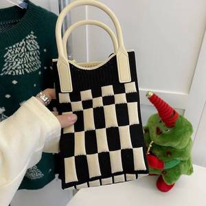 New Cartoon Knitted Open Mobile Phone Bag Women's Korean-style All-match One-shoulder Crossbody Travel Coin <b>Purse</b> Small - Product Image 5