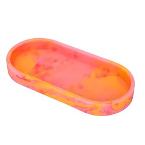 Plateau en résine époxy de conception européenne sans poignée Meilleur plateau de service en résine de marbre et de haute qualité au meilleur prix à vendre - Product Image 1