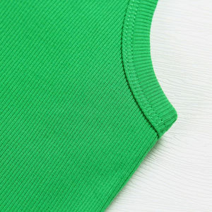 Camiseta sin Mangas de Algodón para Mujer, Camiseta Deportiva con Estampado Personalizado, Camiseta Corta de Canalé Informal de Alta Calidad para Damas - Product Image 6