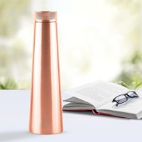 Bouteille d'eau en cuivre de qualité standard de 32oz 950ml avec sac de transport en toile 100% verres en cuivre pur pour l'eau