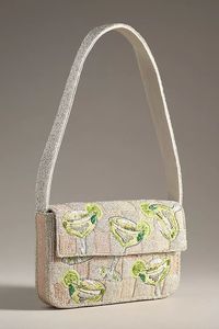 Porte-monnaie brodé avec sangle ceinture, perles de rocaille, léger, forme carrée, couleur personnalisable, design fait main, logo personnalisé - Product Image 2