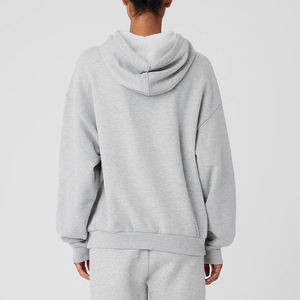 Novedad de Otoño, Sudaderas Extra Grandes para Mujer, Hombros Caídos, Tejido Grueso de Poliéster/Algodón, Manga Larga, Letras Estampadas por Transferencia de Calor - Product Image 2