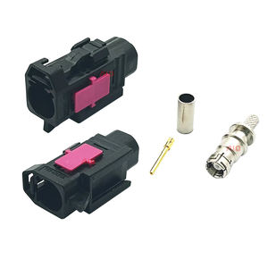 Connecteur Fakra <span class=keywords><strong>femelle</strong></span> noir droit en plastique pour <span class=keywords><strong>antenne</strong></span> radio de voiture, câble RG316 RG174 - Product Image 1