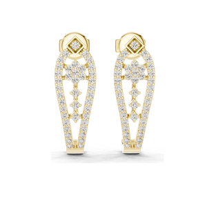Boucles d'oreilles en diamant de laboratoire de 0,55 carat, diamants CVD VVS-VS-EF, or 18 carats, 14 carats, 10 carats et argent 925, option moissanite, rose - Product Image 2
