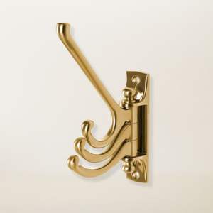 Crochets muraux en laiton, quincaillerie en métal poli de luxe pour salle de bain moderne, cuisine, couloir, organisateur de rangement pour suspendre les manteaux et les serviettes - Product Image 3