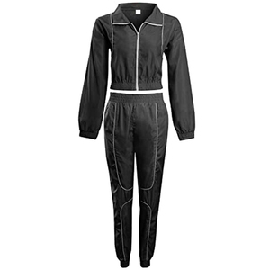 Conjunto Deportivo de Dos Piezas para Mujer, Colección Invierno 2025, Sudadera con Capucha y Cremallera Unisex, Talla Grande, Pantalones Deportivos de Algodón Grueso - Product Image 2