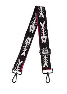 Sangle de sac à main perlée NOTRE DAME Design Sangles de sac de perles de rocaille vertes bleues personnalisées pour sacs fabriqués en Inde - Product Image 2