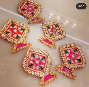 ว่าวตกแต่ง Gota สำหรับ meindi Sangeet อินเดียงานแต่งงานปากีสถานตกแต่งปาร์ตี้ฉากหลัง - Product Image 3