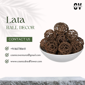Arreglo de Flores Secas en Bola de Ratán de Primera Calidad para Decoración de Bodas, Hogar, Eventos y Oficina, Ecológico y Duradero - Product Image 3