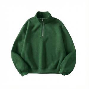 Brown Camel Half <b>Zip</b> Sweatshirt Earth Tone <b>Quarter</b> <b>Zip</b> Pullover Minimalist Style <b>Fleece</b> Cotton Sweater Custom Clothing Vendor - Product Image 2