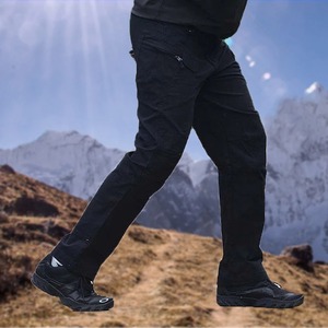 Pantalon cargo en toile respirante pour hommes, streetwear d'été tricoté et uni avec poches d'été, dernière conception, 2025 avec logo personnalisé - Product Image 5
