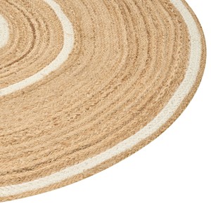 Meilleure vente 2025 tapis de jute tissé à la main avec des lignes blanches | Matériaux naturels tapis écologique pour la maison salon chambre - Product Image 5