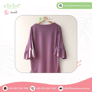 Meilleur bureau et vêtements décontractés d'été vêtements décontractés taille libre manches bouffantes Blouse violette broderie Blouse à vendre - Product Image 3