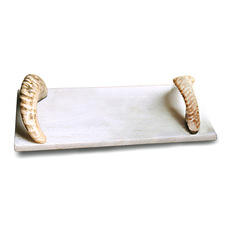 Bandeja de madera de Color Natural de alta calidad Acabado Premium personalizable para desayuno Restaurante que sirve el hogar Centros de mesa de boda - Product Image 5