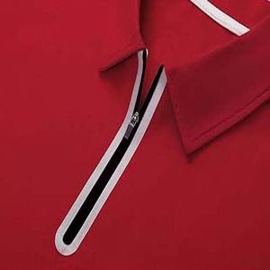 Polo personnalisé de grande taille en coton biologique, couleur unie, demi-fermeture éclair, fabricant de tricot pour hommes, vente en gros - Product Image 4