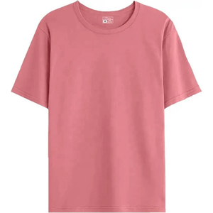 Camiseta de Manga Corta para Hombre, Cuello Redondo, Color Rosa, Corte Regular, Estilo Casual, 100% Algodón Jersey - Product Image 2