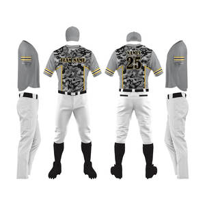 Ensemble uniforme de baseball pour homme, maillot gris, pantalon blanc avec ceinture, polyester respirant, toutes saisons, coupe classique, manches courtes - Product Image 6