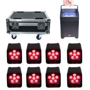 Luces Inalámbricas de Batería RGBWA+UV para Bodas, Fiestas, DJ, Luces de Escenario Recargables con Estuche de Transporte - Product Image 3