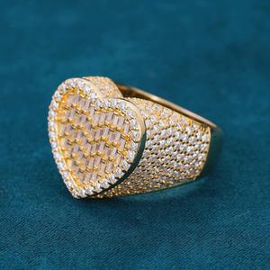 Anillo de Boda para Mujer de Plata de Ley 925 con Certificado IGI, Chapado en Oro de Lujo, Diamante VVS, Diseño de Corazón Personalizado, Anillos Modernos - Product Image 5