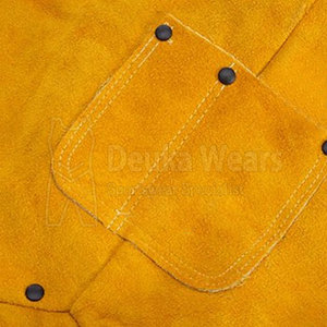 Tabliers de soudure résistants à logo personnalisé, faible MOQ, bretelles réglables, en cuir personnalisé, poches avant, vêtements de travail pour la protection - Product Image 5