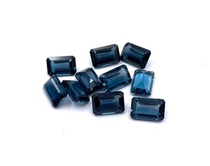 8x12mm naturel bleu topaze octogone coupe pierre en vrac londres bleu topaze perles de pierres précieuses à facettes pour la fabrication de bijoux par grossiste en vrac - Product Image 5