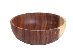 Bol en bois personnalisable avec dessus en émail Plateau de saladiers le plus vendu fabriqué en Inde avec des ronds de serviette - Product Image 2