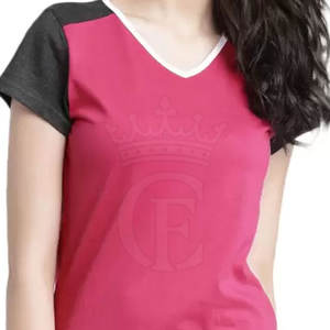 Camiseta de algodón 100% de diseño personalizado para mujer, ropa activa, transpirable, material duradero, ecológico, fabricado en Pakistán - Product Image 3