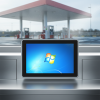 Panel PC Industrial Táctil Resistivo de 15 Pulgadas, Plano, de Acero Inoxidable Anticorrosivo IP69K NEMA 4X para Sistemas de Gasolineras