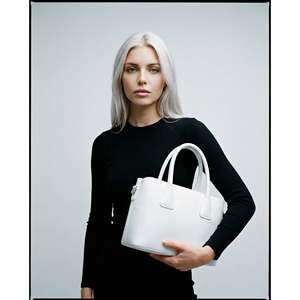 Borsa a Spalla Strutturata da Donna in Vera Pelle Dollaro, Fatta a Mano in Italia, Art. 26063 - Product Image 2