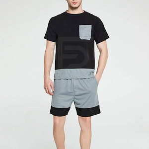 Conjunto de Camiseta y Pantalones Cortos de Verano para Hombre, 100% Algodón, Ligero y Transpirable, OEM ODM, Logotipo Personalizado, Ropa de Trabajo - Product Image 2