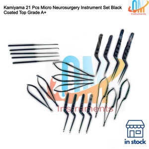 ชุดเครื่องมือผ่าตัดจุลศัลยกรรมประสาท Kamiyama 21 ชิ้น พรีเมียมเคลือบสีดำ ผลิตจากเหล็กกล้าไร้สนิม ใช้ได้กับหม้อนึ่งฆ่าเชื้อและนำกลับมาใช้ใหม่ได้ - Product Image 3