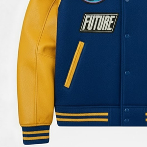 Chaqueta Universitaria de Béisbol con Capucha y Bordado Chenille para Hombre, Chaqueta Universitaria de Béisbol Personalizada al por Mayor - Product Image 3