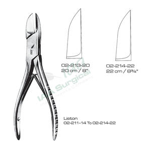 Mini Rongeurs Curvos Friedmann, Pinzas para Huesos Finos, Instrumentos Quirúrgicos Ortopédicos Manuales de Acero Inoxidable con Certificación CE - Product Image 4