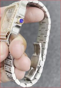 Reloj de Dos Tonos en Plata y Oro Rosa con Diamantes Moissanite VVS para Hombre, Correa de Acero Inoxidable, Joyería de Lujo con Incrustaciones de Diamantes, Estilo Hip Hop - Product Image 2