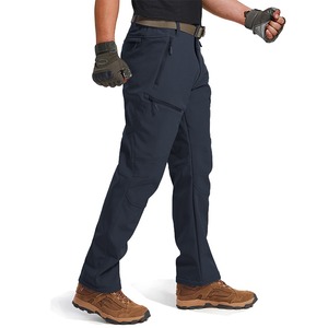 Pantalones de hombre de calidad personalizada Pantalones Softshell de invierno Pantalones impermeables con bolsillos con cremallera Pantalones de exterior de lana para hombres - Product Image 5