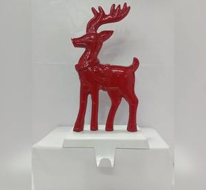 Porte-bas de Noël enduit rouge de style moderne pour l'affichage de vacances et la décoration de Noël - Product Image 6