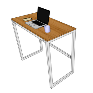 BFSTB007 StaBamboo 120x60cm <b>Standing</b> <b>Computer</b> <b>Desk</b> with Rectangular Legs Assembly Required - Product Image 2