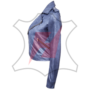 Women's Genuine Leather Jacket Top Selling Winter Fashion <b>Zipper</b> Leather Jacket Front Logo With Custom Designs in Bulk Quantity - Product Image 5