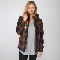 Sweat à capuche unisexe en flanelle d'hiver avec options de broderie et impression de logo personnalisé, doublure polaire unie en polyester/nylon, écologique et respirant