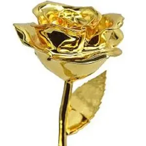 Luxe 24K Or Trempé Vraie Rose Conservée Longue Tige Fleur Dorée Éternelle Pour Toujours Rose pour la Saint Valentin et les Cadeaux de Fête des Mères - Product Image 2