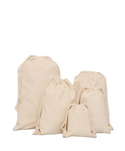 Sac à dos à cordon personnalisé en coton recyclé, usine du Vietnam - Product Image 3