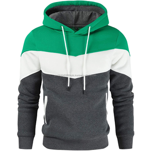 Sudadera con capucha de peso pesado Vintage para hombre, sudadera de algodón térmico de felpa de gran tamaño, diseño bordado, ropa de calle de invierno sólida - Product Image 1