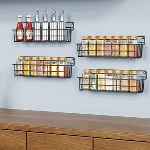 Pure iron spice <b>shelf</b> with strong build for storing glass spice jars safely and attractively in any kitchen - Product Image 6