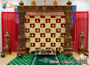 Lo último en decoración de escenario de ceremonia de boda Tamil, decoración de escenario de boda elegante de Vancouver, escenario de compromiso de boda de tendencia - Product Image 4