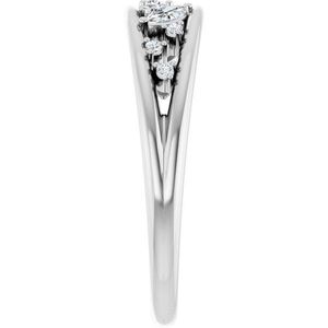Bague à motif de diamant en espace négatif - Product Image 4