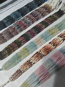 HARI OM CREATIONS - Cuentas Redondas de Turmalina Multicolor y Peridoto Natural Certificadas por IGI, Como se Muestra en la Imagen, para la Elaboración de Elegantes Collares - Product Image 4